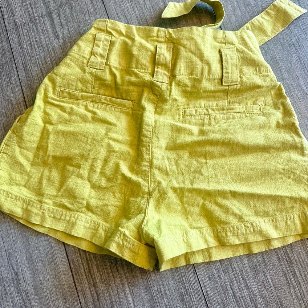Free People High Waist Yellow Shorts - Picture 2 of 3